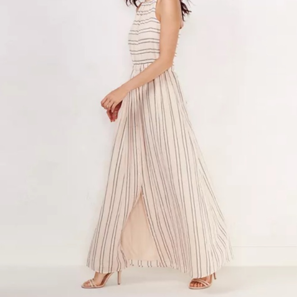 Lauren Conrad pink striped maxi dress